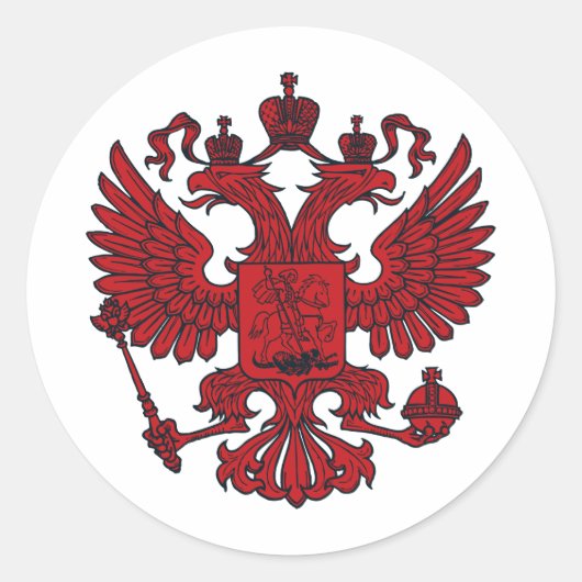 adelaarskam ronde sticker (Voorkant)