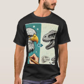 Adelaarskop en dinosauruskleurig T-shirt (Voorkant)