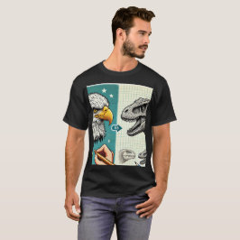 Adelaarskop en dinosauruskleurig T-shirt