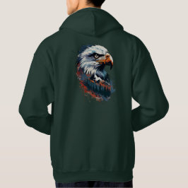 Adelaarskop en gestileerde berg hoodie
