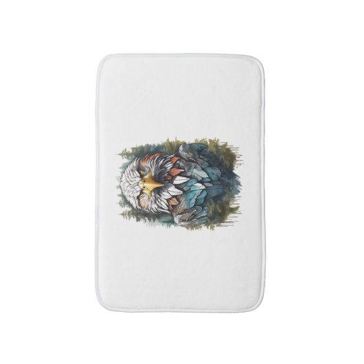 Adelaarskop in bos badmat (Voorkant Verticaal)