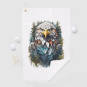 Adelaarskop in bos golfhanddoek (Insitu)