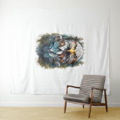 Adelaarskop in bos wandkleed (In Situ (horizontaal))