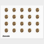 Adelaarskop Ronde Sticker (Vel)