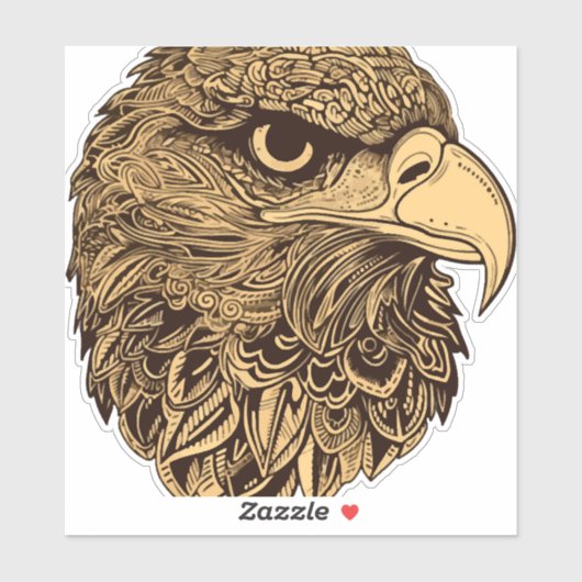 Adelaarskop Sticker (Vel)