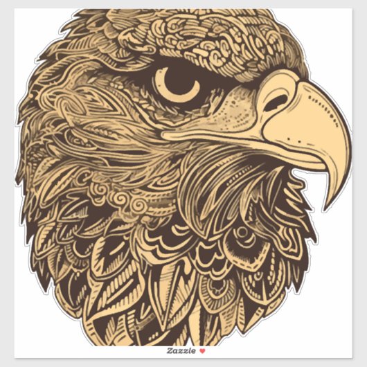 Adelaarskop Sticker (Vel)