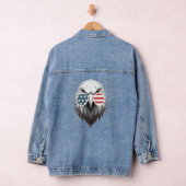 Adelaarskunst met zonnebril met Amerikaanse vlag Denim Jacket (Hangar)