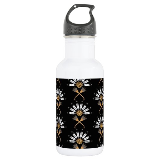 Adelaarsveren met fans waterfles  (Voorkant)