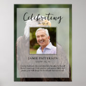 Adelaarsvogel, Viering van het Leven, Begrafenisfo Poster (Voorkant)