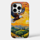 Adelaarszonsondergang boven Rolling Hills Case-Mate iPhone Case (Achterkant)