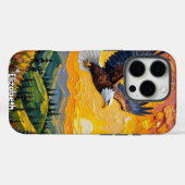 Adelaarszonsondergang boven Rolling Hills Case-Mate iPhone Case (Achterkant (horizontaal))