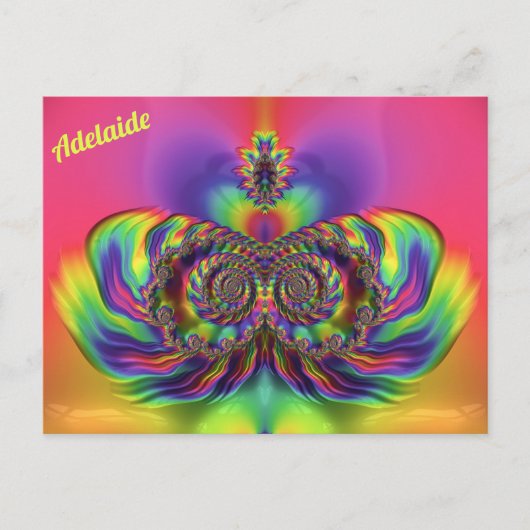 ADELAIDE ~ 3D Design Patroon ~ Multi kleuren Briefkaart (Voorkant)
