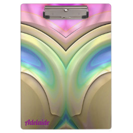 ADELAIDE ~ 3D! ~ Pastel Blauw Groen Roze origineel Klembord