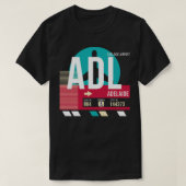 Adelaide Australia ADL Airport Code Bagage Label T-shirt (Design voorkant)