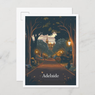 Adelaide Australia Art Vintage Travel Briefkaart
