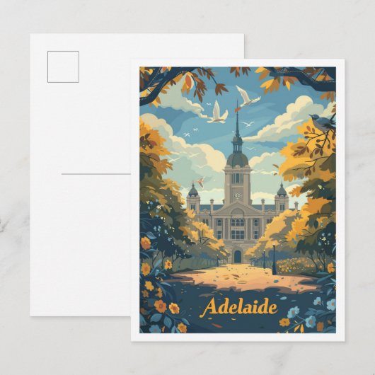 Adelaide Australia Art Vintage Travel Briefkaart (Voorkant / Achterkant)