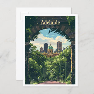 Adelaide Australia Art Vintage Travel Briefkaart