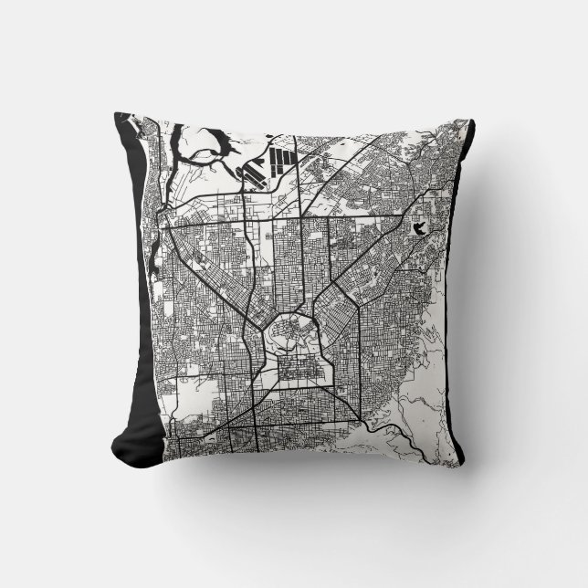 Adelaide Australia City Map Kussen (Voorkant)