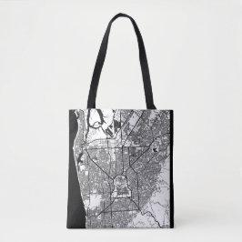 Adelaide Australia City Map Tote Bag