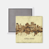 Adelaide Australia Cityscape Magneet (Voorkant / Achterkant)