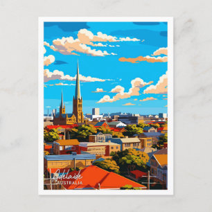 Adelaide Australia Kunstwerk Reizen Illustratie Briefkaart