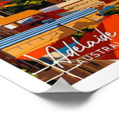 Adelaide Australia Kunstwerk Reizen Illustratie Poster (Hoek)
