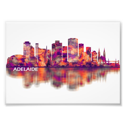 Adelaide Australia Skyline Foto Afdruk (Voorkant)