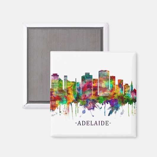 Adelaide Australia Skyline Magneet (Voorkant / Achterkant)