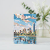 Adelaide Australia Travel Art Vintage Briefkaart (Staand voorkant)