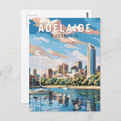 Adelaide Australia Travel Art Vintage Briefkaart (Voorkant / Achterkant)