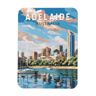 Adelaide Australia Travel Art Vintage Magneet