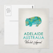 Adelaide Australia Wombat Briefkaart (Voorkant / Achterkant)