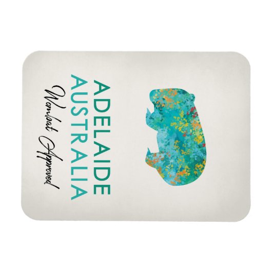 Adelaide Australia Wombat Magneet (Horizontaal)