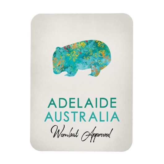 Adelaide Australia Wombat Magneet (Verticaal)