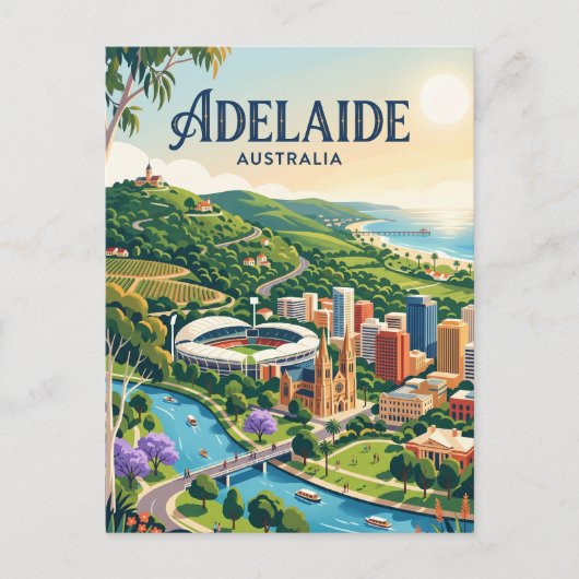 Adelaide Australië Briefkaart (Voorkant)