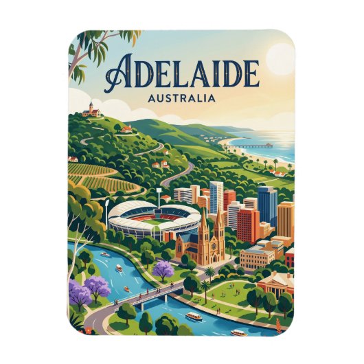 Adelaide Australië Magneet (Verticaal)