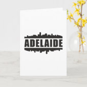 Adelaide Australië Skyline Stadsgezicht Grappig Ca Kaart (Gele Bloem)