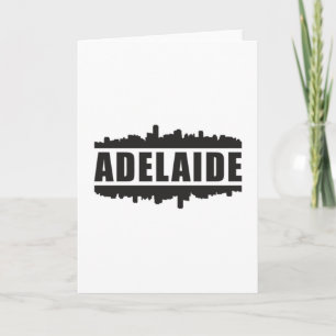 Adelaide Australië Skyline Stadsgezicht Grappig Ca Kaart