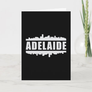 Adelaide Australië Stad Silhouet Stadsgezicht Cade Kaart