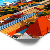 Adelaide Australië vintage reisillustratie Poster (Hoek)