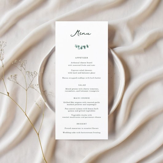 Adelaide Bruiloft Diner Menu