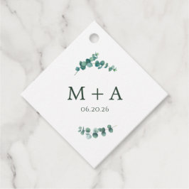 Adelaide Bruiloft Monogram Bedankjes Labels