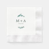 Adelaide Bruiloft Monogram Servet (Voorkant)