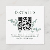 Adelaide Bruiloft QR Code Informatiekaartje (Voorkant)