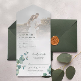 Adelaide bruiloft uitnodiging met Briefkaart RSVP