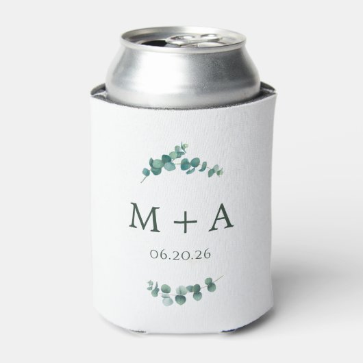 Adelaide Bruiloft Waterverf Eucalyptus Blikjeskoeler (Blikje Voorkant)