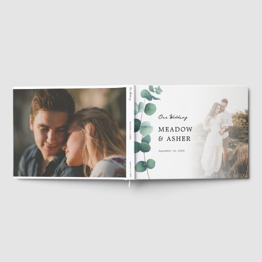 Adelaide Bruiloft Waterverf Eucalyptus en Foto Gastenboek (Volledig)