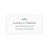 Adelaide Bruiloft Waterverf Eucalyptus Etiket (Voorkant)