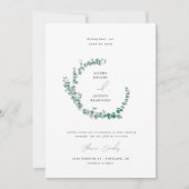 Adelaide Bruiloft Waterverf Eucalyptus Kaart (Voorkant)