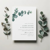 Adelaide Bruiloft Waterverf Eucalyptus Kaart